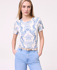 Petite Weekend  Toile Crew Neck Tee carousel Product Image 1