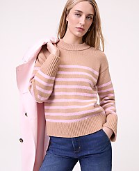 Petite Weekend Striped Crew Neck Sweater carousel Product Image 1