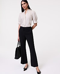 The Petite Relaxed Jayne Trouser in Textured Crepe carousel Product Image 1