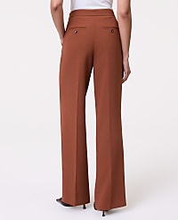 The Side Zip Wide-Leg Pant in Textured Crepe carousel Product Image 3
