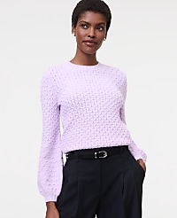 Honeycomb Cable Crew Neck Sweater carousel Product Image 1