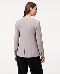 The Fitted Crew Neck Jacket in Herringbone carousel Product Image 2
