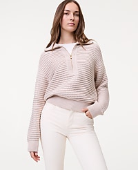Weekend Textured Stitch Half-Zip Sweater carousel Product Image 1