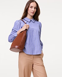 Weekend Striped Scalloped Blouse carousel Product Image 1