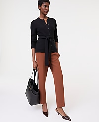 The Relaxed Ankle Pant in Textured Crepe carousel Product Image 4