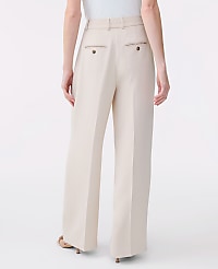 The Pleated Straight Pant in Textured Crepe carousel Product Image 3