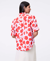 Petite Floral Ruffle Collar Shirt carousel Product Image 2