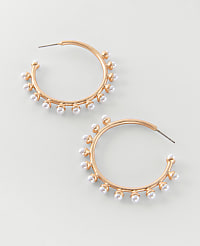 Pearl Hoop Earrings carousel Product Image 1