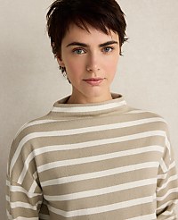 Haven Well Within Organic Cotton Funnel Neck Striped Pullover carousel Product Image 2
