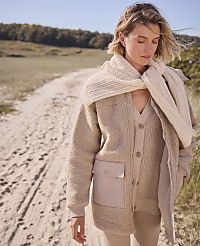 Haven Well Within Organic Cotton Shaker Stitch Heathered Cardigan carousel Product Image 5
