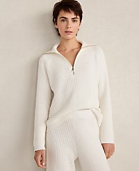Haven Well Within Organic Cotton Cashmere Waffle Pullover carousel Product Image 1