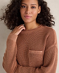 Haven Well Wthin Cotton Shaker Stitch Pocket Crewneck carousel Product Image 2