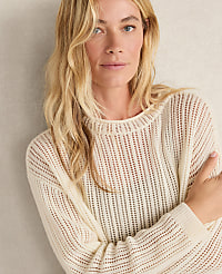 Haven Well Within Wool and Cashmere Pointelle Roll Neck Sweater carousel Product Image 2