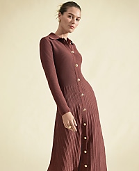 Collared Sweater Midi Dress carousel Product Image 4