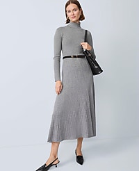 Ribbed Turtleneck Sweater Dress carousel Product Image 2