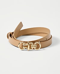 Leather Sculptural Buckle Belt carousel Product Image 1