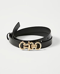 Leather Sculptural Buckle Belt carousel Product Image 1