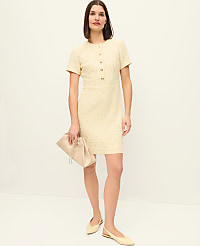 Petite Tweed Button Shift Dress carousel Product Image 1