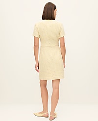 Tweed Button Shift Dress carousel Product Image 2