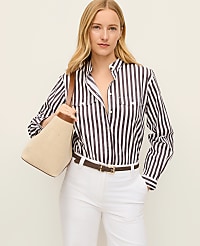 Striped Oversized Pocket Shirt carousel Product Image 1