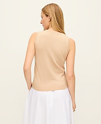 Pointelle Trim Sweater Shell carousel Product Image 2