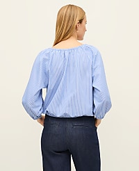 Striped Bubble Hem Top carousel Product Image 2