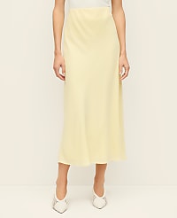 Satin Bias Midi Slip Skirt carousel Product Image 2