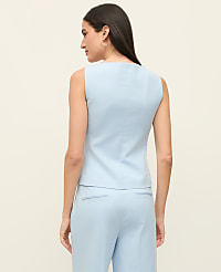 The Cutaway Square Neck Vest in Doubleweave carousel Product Image 2