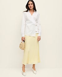 Satin Bias Midi Slip Skirt carousel Product Image 1