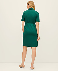 Ponte Belted Flare Dress carousel Product Image 2