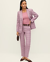 The Petite High Rise Everyday Ankle Pant in Plaid carousel Product Image 1