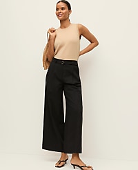 The Belted Wide-Leg Ankle Pant carousel Product Image 1