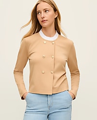 Petite Ruffle Collar Knit Jacket carousel Product Image 1