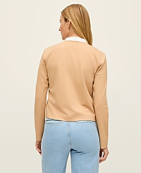 Petite Ruffle Collar Knit Jacket carousel Product Image 2