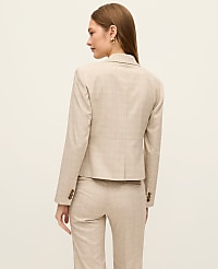 The Single Button Fitted Blazer in Glen Check carousel Product Image 2