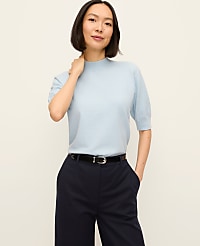 Mock Neck Sweater Tee carousel Product Image 1