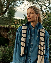 Haven Well Within Organic Cotton Linen Stripe Crewneck carousel Product Image 5