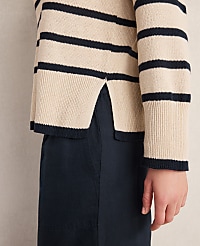 Haven Well Within Organic Cotton Linen Stripe Crewneck carousel Product Image 2