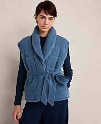 Haven Well Within Indigo Cotton Terry Quilted Vest carousel Product Image 1