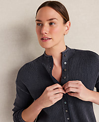 Haven Well Within Organic Cotton Roll Neck Cardigan carousel Product Image 2
