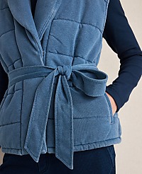 Haven Well Within Indigo Cotton Terry Quilted Vest carousel Product Image 2