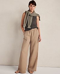 Haven Well Within Linen Blend Dobby Wide Leg Pants carousel Product Image 3