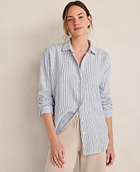 Haven Well Within The Daily Shirt in Linen Stripe carousel Product Image 1