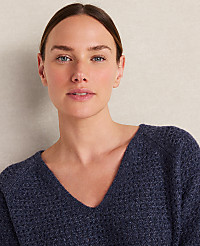 Haven Well Within Merino Wool Blend V-Neck Sweater carousel Product Image 2