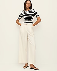 The Petite Belted Wide-Leg Ankle Pant carousel Product Image 1