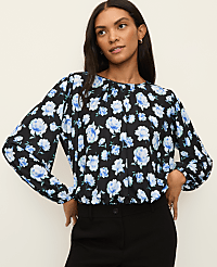 Petite Floral Bubble Hem Top carousel Product Image 1