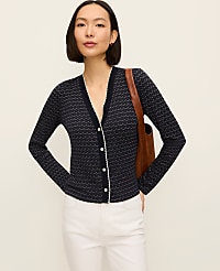 Scalloped V-Neck Cardigan carousel Product Image 1