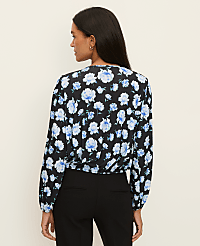 Petite Floral Bubble Hem Top carousel Product Image 2
