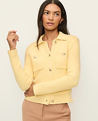 Textured Stitch Sweater Jacket carousel Product Image 1