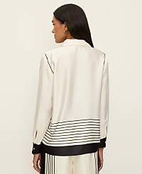 Striped Satin Modern Shirt carousel Product Image 2